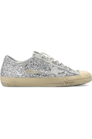 Golden Goose Sko, Dame, Grå, 41 EU, Læder, V-Star 2 Lace-Up Sneakers