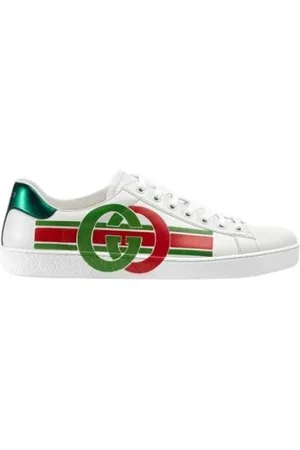 Gucci Sko, Dame, Flerfarvet, 38 EU, Læder, Interlocking Low Top Sneakers