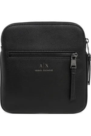 Armani Exchange Taske, Herre, Sort, ONE SIZE, Polyester, Stilful Crossbody Taske med Lynlås