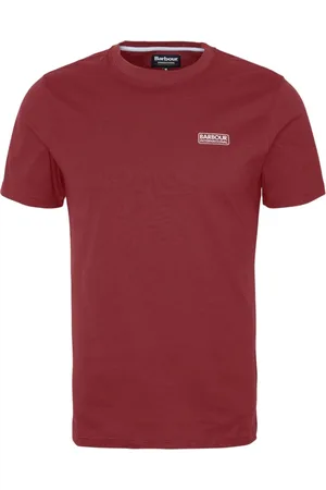 Barbour Top, Herre, Rød, 2XL, Rød T-shirt