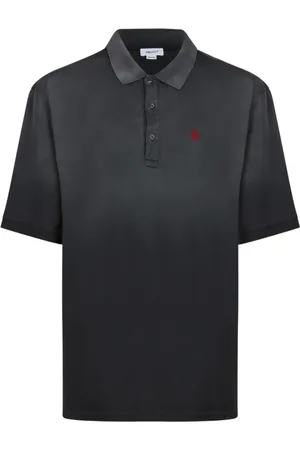 Alexander McQueen Top, Herre, Sort, L, Bomuld, Sort Polo Skjorte med Skull Broderi