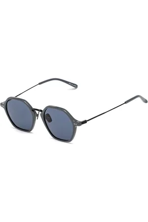 Belstaff Tilbehør, unisex, Grå, ONE SIZE, Håndlavede solbriller i rustfrit stål