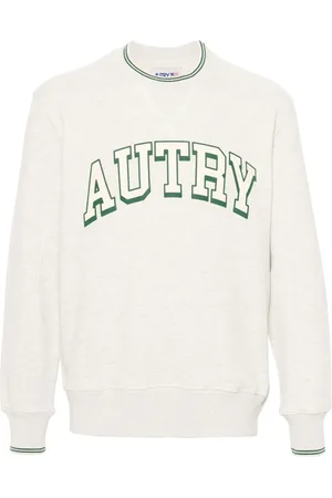 Autry Sweathshirts & Hoodies, Herre, Hvid, XL, Bomuld, Girocollo Logo College Sweatshirt