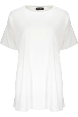 HERNO Top, Dame, Hvid, 3XS, Bomuld, Bomulds T-shirt med rund hals og snøre