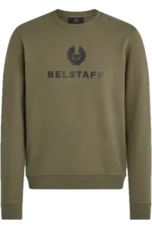Belstaff Sweathshirts & Hoodies, Herre, Grøn, 2XL, Bomuld, Signature Crewneck Sweatshirt