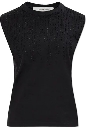 Golden Goose Top, Dame, Sort, S, Bomuld, Beaded Top