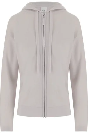 Allude Sweathshirts & Hoodies, Dame, Lyserød, XS, Uld, Uld-Cashmere hættetrøje med lynlås