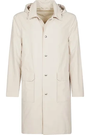 ELEVENTY Frakke, Herre, , 2XL, Bomuld, Aftagelig hætte trenchcoat