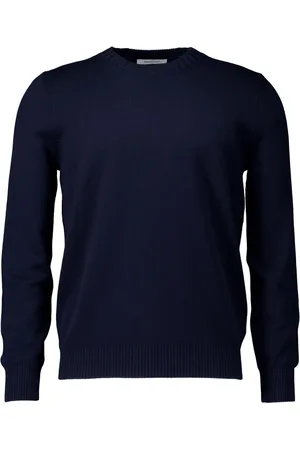 Gran Sasso Strik, Herre, Blå, XL, Uld, Mørkeblå Sweater