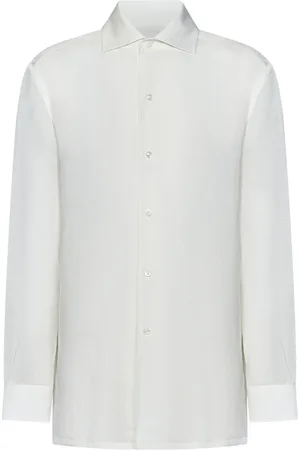 Ralph Lauren Bluser & Skjorter, Dame, Hvid, 2XS, Linned, Wide Capri Collar Shirt