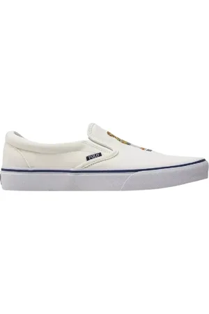 Ralph Lauren Sko, Herre, Hvid, 46 EU, Bomuld, Slip-on Sneakers Keaton