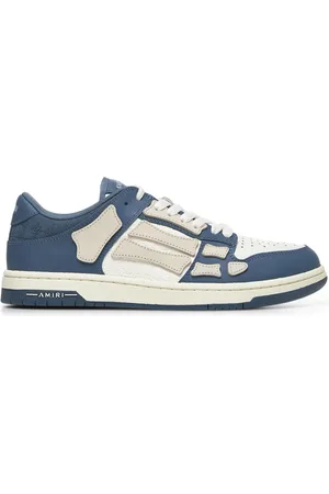 AMIRI Sko, Herre, Blå, 42 EU, Uld, Skel Top Low Vintage Quad Monogram Sneakers
