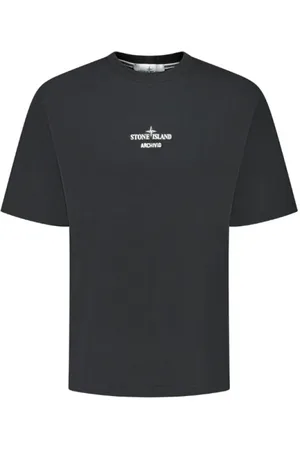 Stone Island Top, Herre, Sort, M, Sort Archivio T-shirt, Moderne Stil