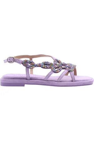 Alma en Pena Sko, Dame, Lilla, 36 EU, Uld, Stilefulde Sandaler Kitzbuhel