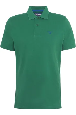 Barbour Top, Herre, Grøn, L, Bomuld, Letvægts Sports Polo Shirt