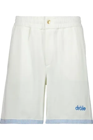 Drôle de Monsieur Shorts, Herre, Hvid, M, Bomuld, Hvid Piqué Bomuld Shorts Forår-Sommer 2025