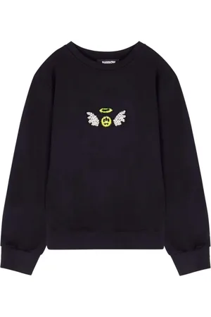 BARROW Sweathshirts & Hoodies, Herre, Sort, L, Bomuld, Angel Jewel Broderet Sweatshirt