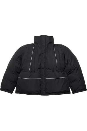 Balenciaga Jakke, Herre, Sort, S, Uld, Oversized Vatteret Parka