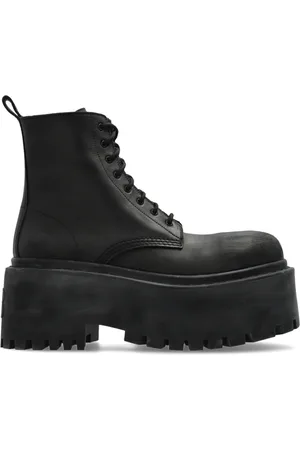 Balenciaga Sko, Dame, Sort, 40 EU, Læder, Strike Platform Snørestøvler