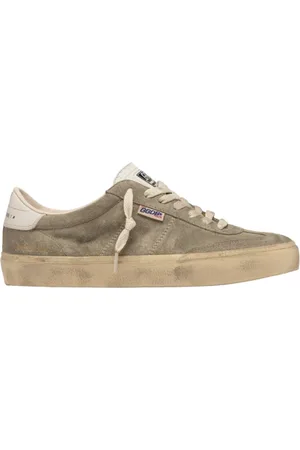 Golden Goose Sko, Dame, Grøn, 41 EU, Suede, Italienske Suede Sneakers med Logo Detaljer