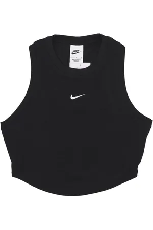Nike Top, Dame, Sort, XS, Polyester, Essential Rib Crop Tank