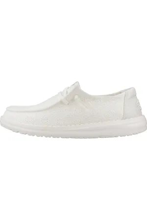 Hey dude Sko, Dame, Hvid, 39 EU, Uld, Wendy Eyelet Lace Sko