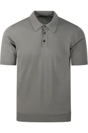 Roberto Collina Top, Herre, Brun, M, Bomuld, Army Polo Kortærmet Sweater