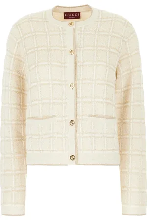 Gucci Strik, Dame, Hvid, L, Uld, Maglieria Cardigan