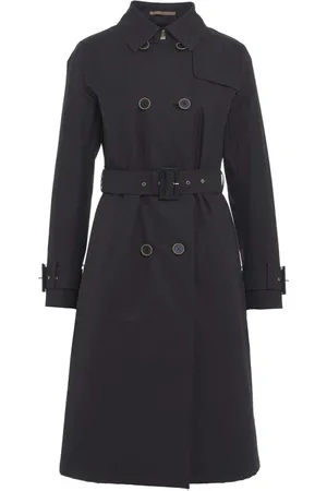 HERNO Frakke, Dame, Sort, L, Bomuld, Trenchcoat
