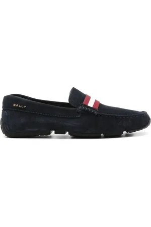 Bally Sko, Herre, Sort, 41 EU, Suede, Navy Blue Suede Loafers