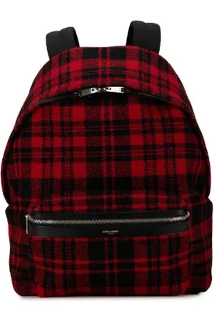Saint Laurent Pre-owned, Dame, Rød, ONE SIZE, Uld, Pre-owned Canvas rygsaekke