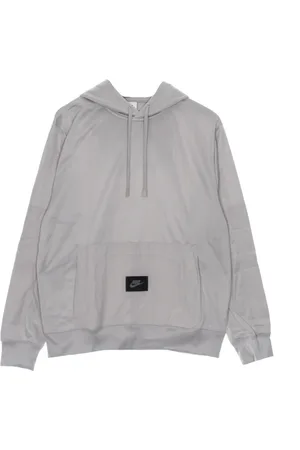 Nike Sweathshirts & Hoodies, Herre, Grå, XL, Uld, Dri-FIT Fleece Hoodie med lange ærmer