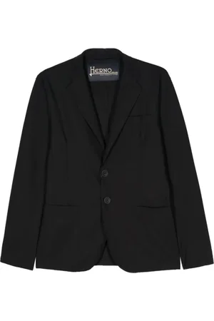 HERNO Jakke, Herre, Sort, XL, Tyl, Stretch Jakke med Hakket Revers