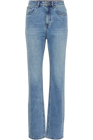 Gestuz Jeans, Dame, Blå, W29, Denim, Vintage Wash Straight Leg Jeans