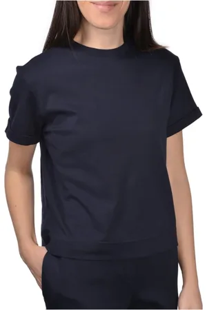 Gran Sasso Top, Dame, Blå, S, Bomuld, Girocollo M/M T-Shirt