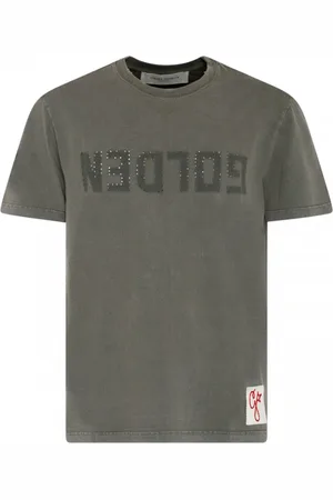 Golden Goose Top, Herre, Grøn, L, Bomuld, Logo Print Bomulds T-shirt