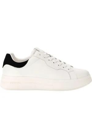 Guess Sko, Herre, Hvid, 44 EU, Læder, Hvide sporty sneakers i læder