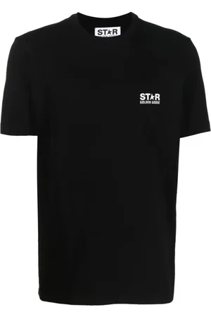 Golden Goose Top, Herre, Sort, XL, Bomuld, Star Logo Print T-Shirt