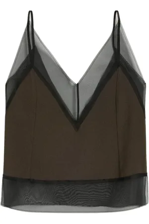 Ami Top, Dame, Brun, XS, Bomuld, Top med tynde stropper