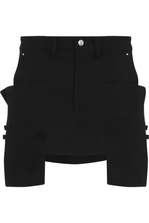 Rick Owens Nederdel, Dame, Sort, M, Uld, Sort Uld Nederdel Elegant Stil