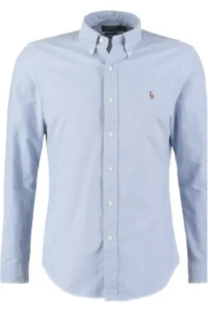 Ralph Lauren Skjorte, Herre, Blå, M, Bomuld, Slim Oxford Skjorte