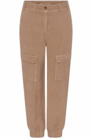 gustav Bukser, Dame, Brun, 2XL, Bomuld, Camel Kata 7/8 Bukser