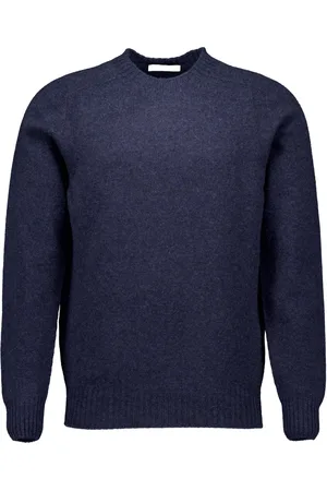 Gran Sasso Strik, Herre, Blå, 2XL, Uld, Stilfuld Model Skjorte