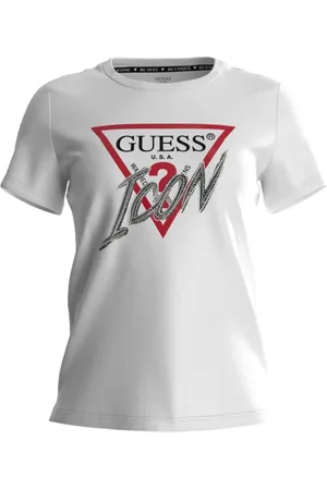 Guess Top, Dame, Hvid, L, Bomuld, Textil T-shirt