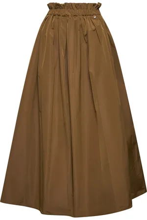 HERNO Nederdel, Dame, Brun, M, Uld, Flared A-line Maxi Nederdel