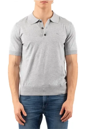 Dsquared2 Top, Herre, Grå, S, Uld, Stilfuld Polo Skjorte