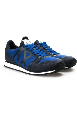 Armani Exchange Sko, Herre, Blå, 40 EU, Uld, Sneakers med lav skaft
