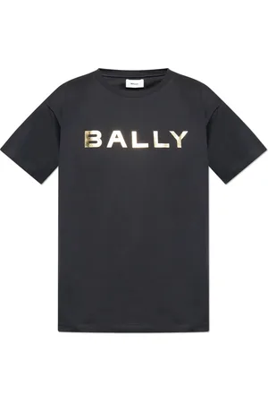 Bally Top, Herre, Sort, S, Bomuld, Logo Printet Kortærmet T-Shirt