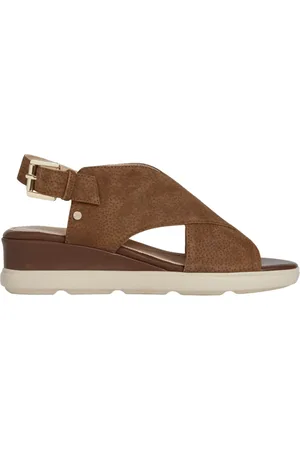 Geox Sko, Dame, Brun, 37 EU, Brune flade sandaler D Pisa