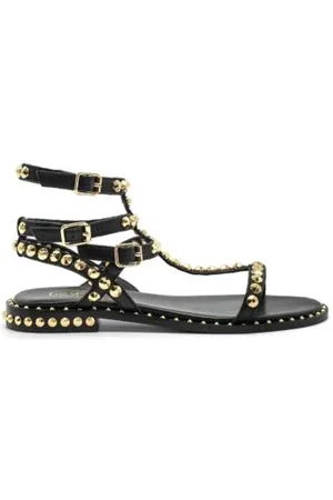 Ash Sko, Dame, Sort, 40 EU, Læder, Gladiator Sandal i Sort Læder